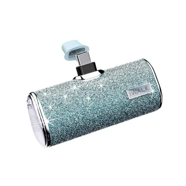 iWALK Small Portable Power Bank 4500mAh Power Bank, C-Type - Diamond-Bule