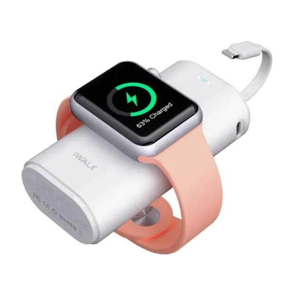 iWalk LinkPod W 9000mAh Apple Lightning Type + Wireless Power Bank - White
