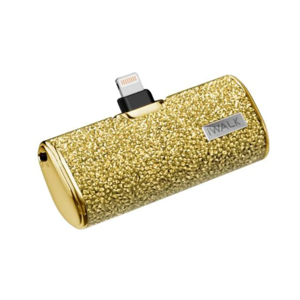 iWALK Small Portable Charger Power Bank 4500mAh Power Bank - Diamond-Gold - Image 1