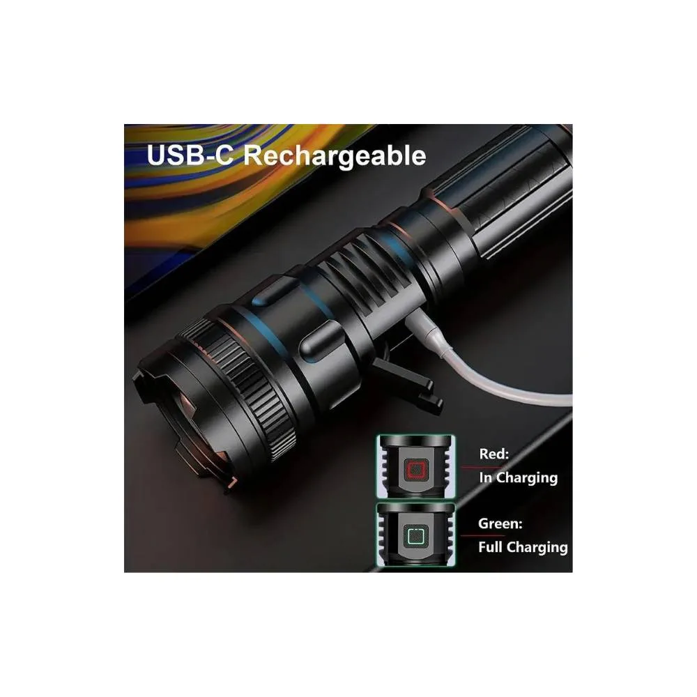 Sky Powerful 5000LM LED Waterproof Flashlight Torch - Black - Image 2