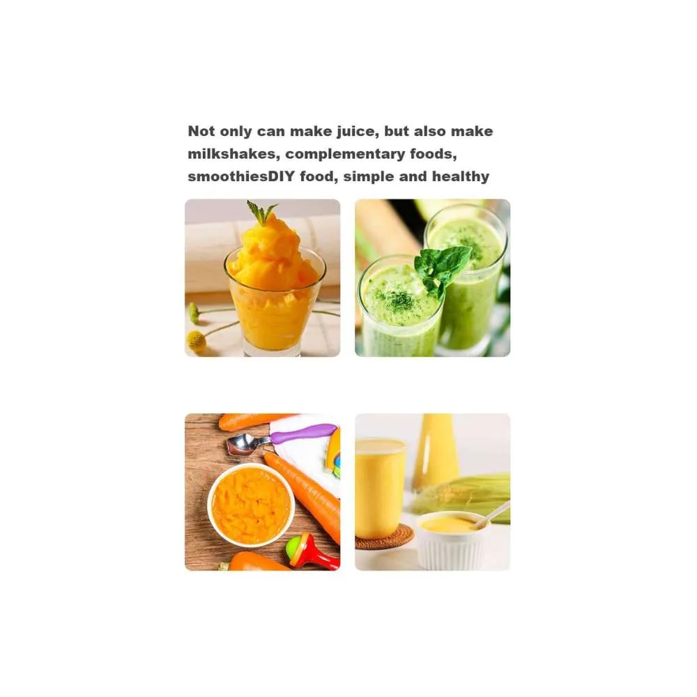 Juicer USB Rechargeable Cordless Mini 320ml Portable Juicer Cup - Gray - Image 10