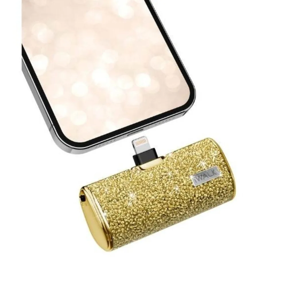 iWALK Small Portable Charger Power Bank 4500mAh Power Bank - Diamond-Gold - Image 2