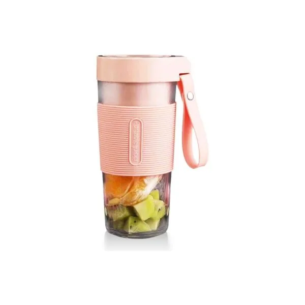 Juicer USB Rechargeable Cordless Mini 320ml Portable Juicer Cup - Pink