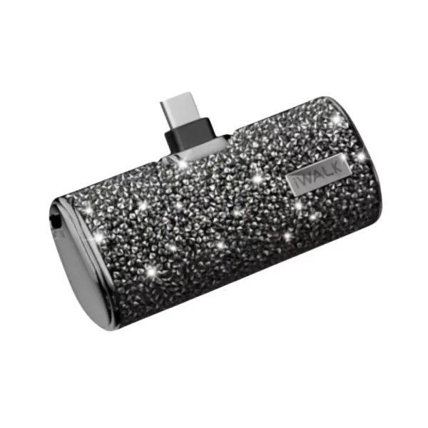 iWALK Small Portable Power Bank 4500mAh Power Bank, C-Type - Diamond-Black