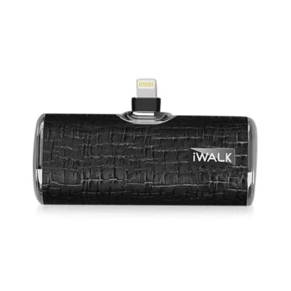 iWALK Link Me Plus Leather Coated Pocket Battery 4500 mAh Power Bank For iPhone - Black