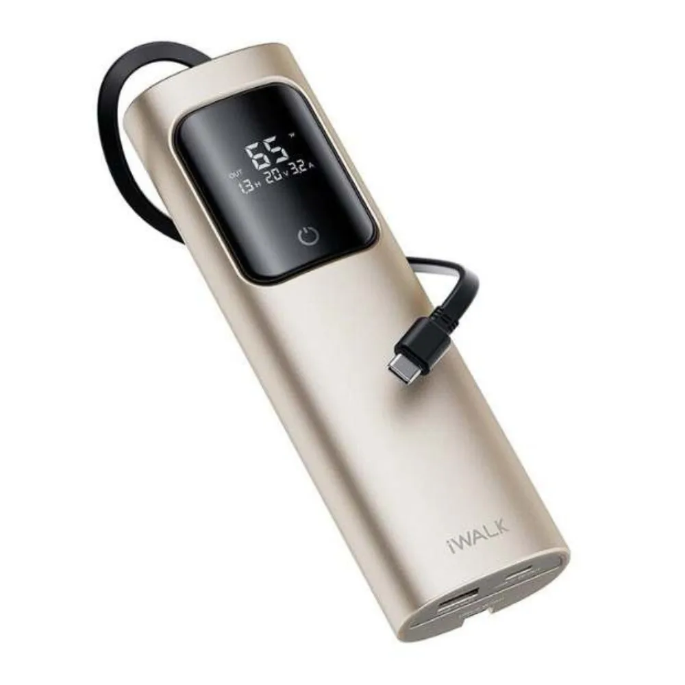 iWALK, 20000mAh 65W Laptop Power Bank - Gold - Image 1