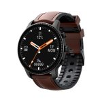 Havit M9005W Smart Watch With QI Wireless Charging - Black+Brown