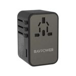 Ravpower Gan 75W Travel Universal Power Adapter - Black
