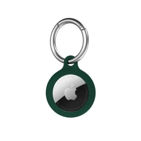 Next One Silicone Airtag Secure Key Clip - Green