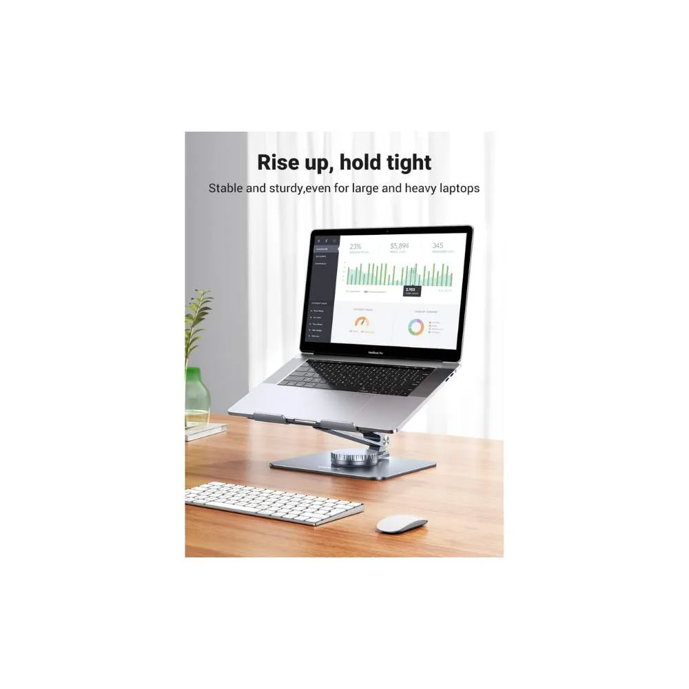 Ugreen Swivel Laptop Stand - Silver - Image 2