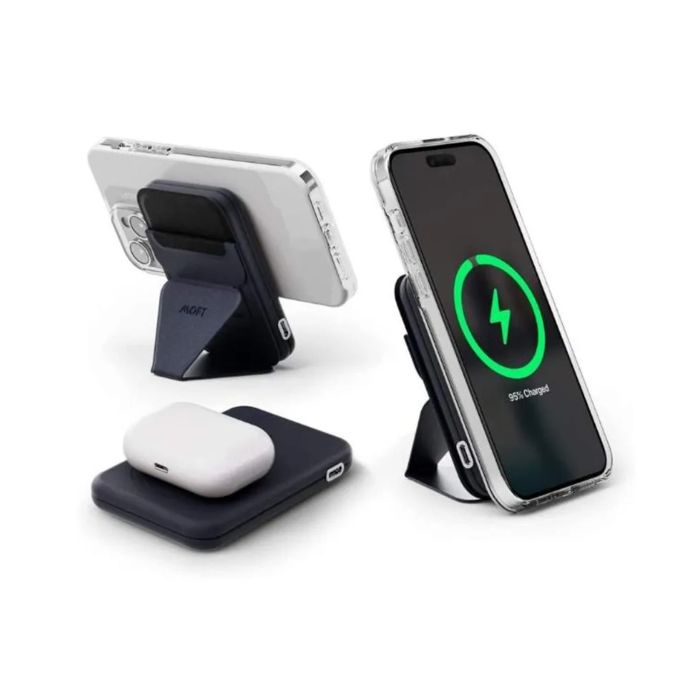 Moft MagSafe Battery Pack Power Bank & Stand Set - Navy Blue - Image 3