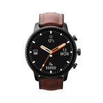 Havit M9005W Smart Watch With QI Wireless Charging - Black+Brown - Image 3