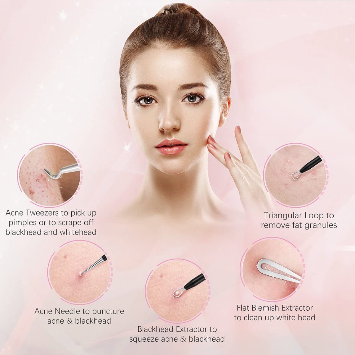 ELLESYE Blackhead Remover 6 PCS Pimple Popper Tool - Image 3