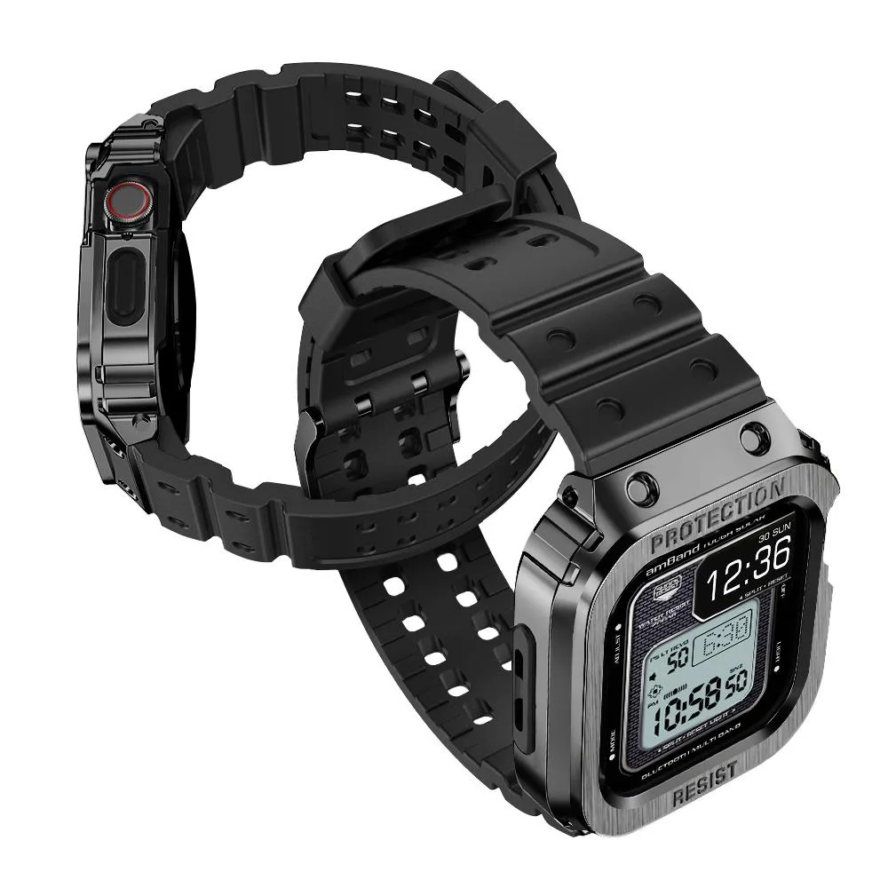 Amband Moving Fortress Classic Series For Apple Watch 45Mm - Black - Image 5