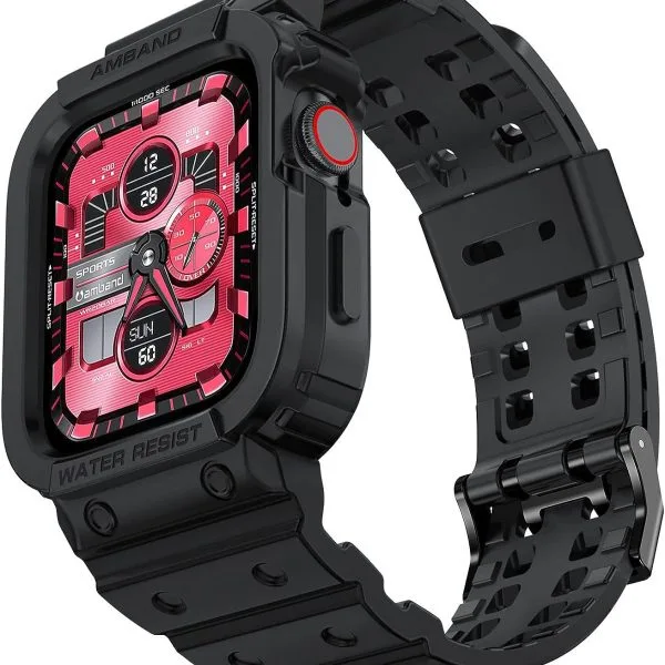Amband Moving Fortress Sport Series For Apple Watch 42Mm/44Mm/45Mm - Black