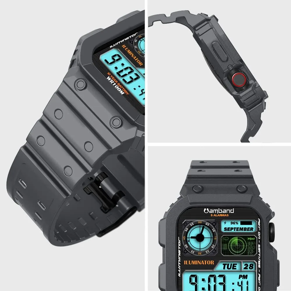 Amband Moving Fortress Sport Series For Apple Watch 42Mm/44Mm/45Mm - Gray - Image 2