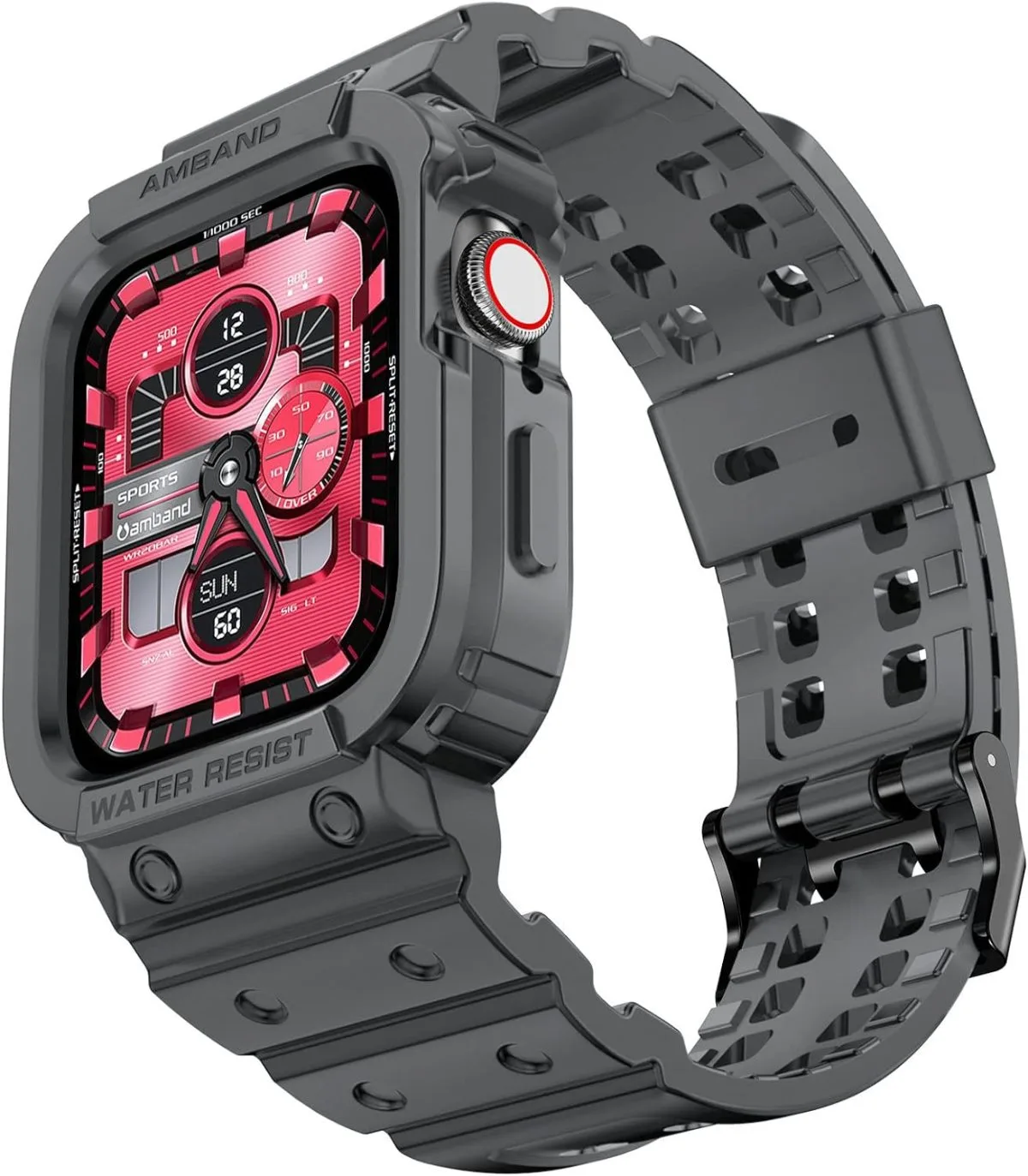 Amband Moving Fortress Sport Series For Apple Watch 42Mm/44Mm/45Mm - Gray - Image 1