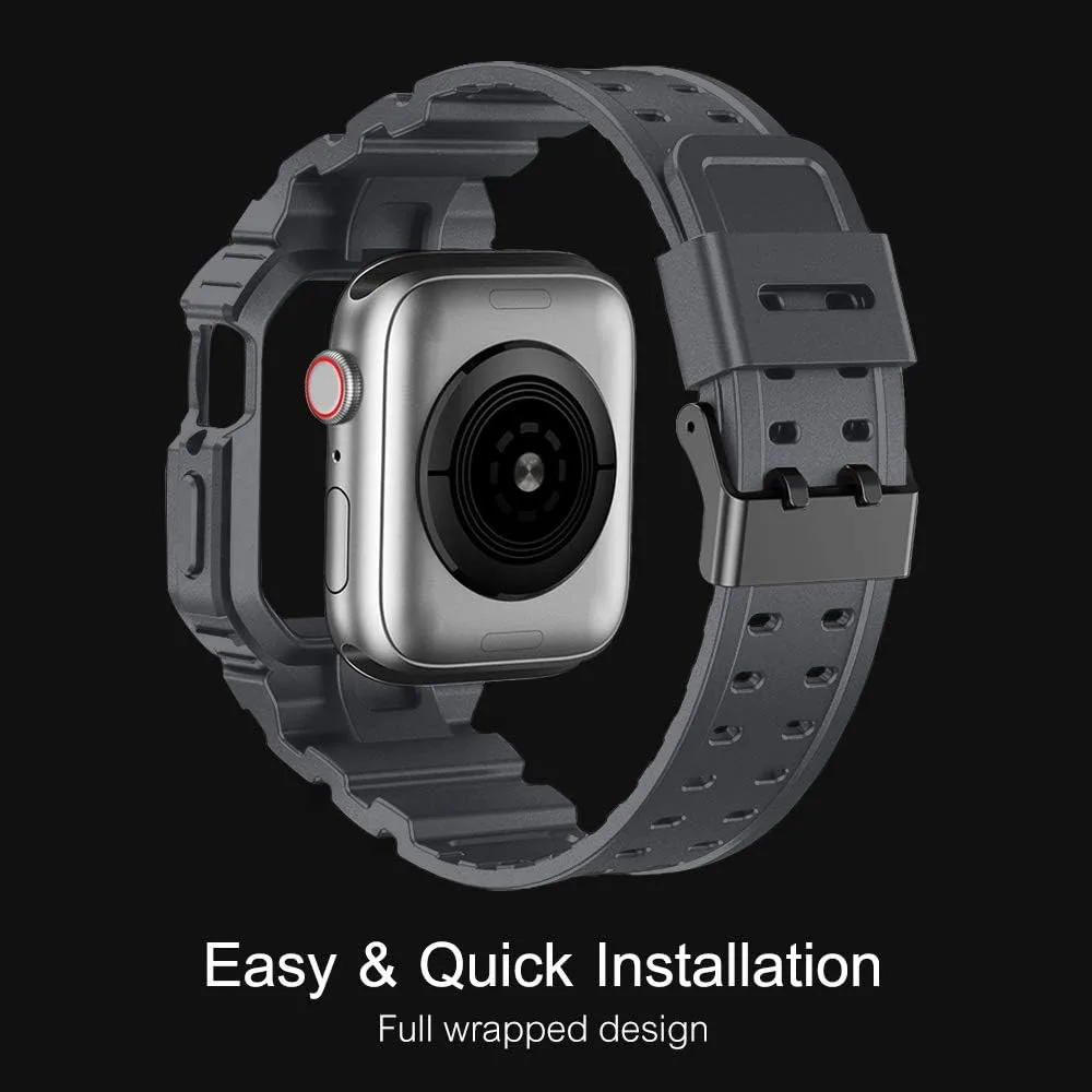 Amband Moving Fortress Sport Series For Apple Watch 42Mm/44Mm/45Mm - Gray - Image 5