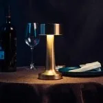Touch Sensor Bar Table Lamp Rechargeable Table Lamp - Gold - Image 6