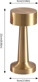 Touch Sensor Bar Table Lamp Rechargeable Table Lamp - Gold - Image 5