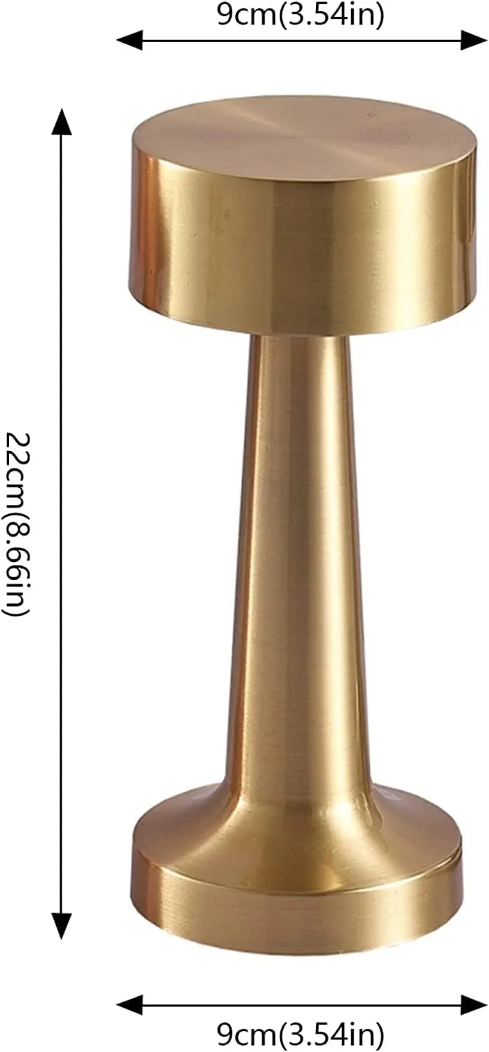 Touch Sensor Bar Table Lamp Rechargeable Table Lamp - Gold - Image 5