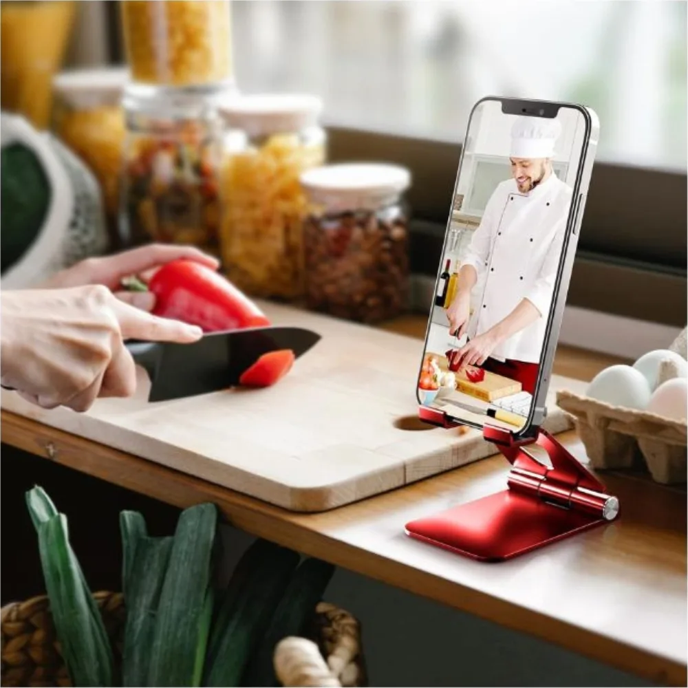Sky Foldable Desk Phone Stand - Red - Image 7