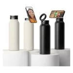 Sky Water Bottle With Phone Holder 720ML - Black - Image 2