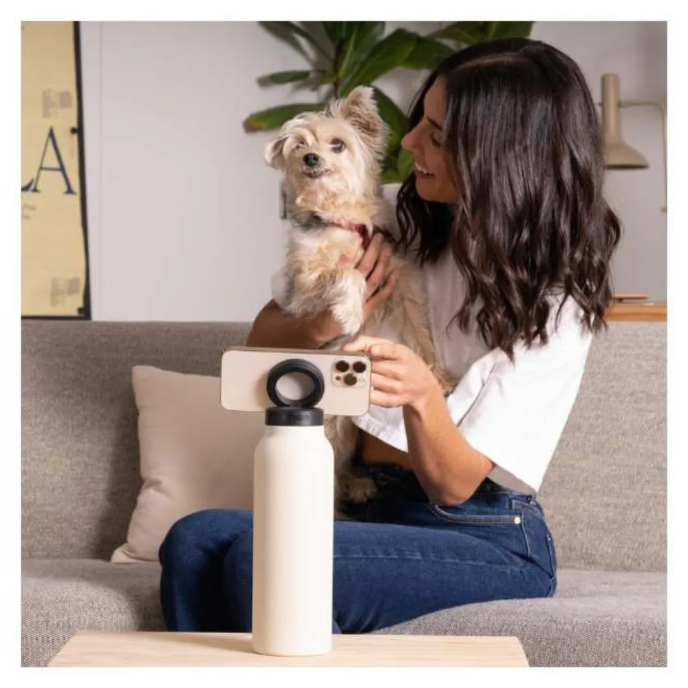 Sky Water Bottle With Phone Holder 720ML - Black - Image 5