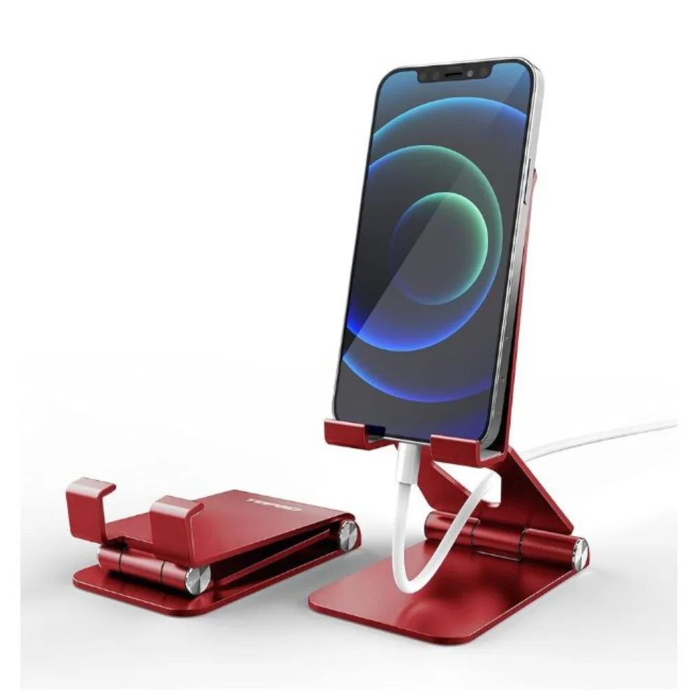 Sky Foldable Desk Phone Stand - Red - Image 1