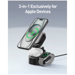 iWALK StandMe Power | MagSafe-Compatible,15W Foldable Flip 3-in-1 Wireless Charging Stand Charger - Black - Image 4