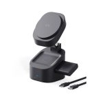 iWALK StandMe Power | MagSafe-Compatible,15W Foldable Flip 3-in-1 Wireless Charging Stand Charger - Black