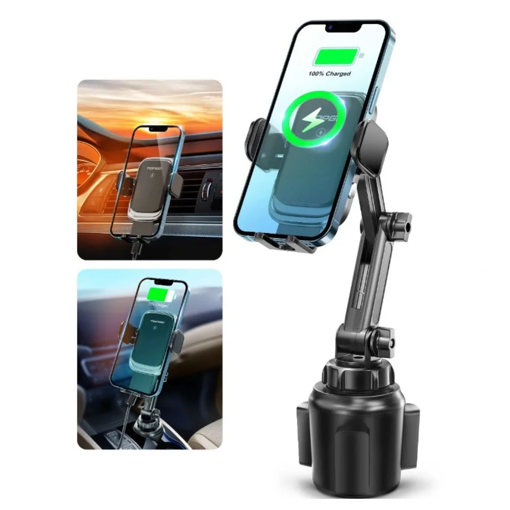 TOPGO Car Charger Wireless Charger - Black - Image 2