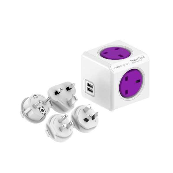 PowerCube ReWirable USB + 4x plug UK