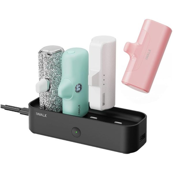 iWALK Charger Station for Portable Charger 4500mAh, 4800mAh, 5000mAh Power Bank - Black