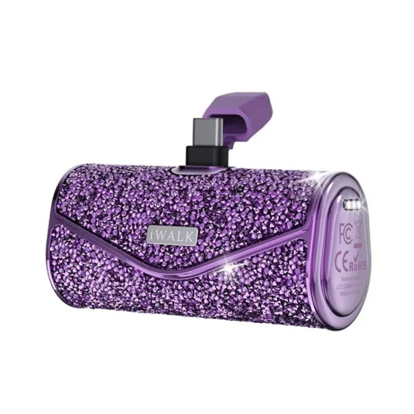 iWalk LinkPod 5000S Capacity: 5000mAh(3.6V / 18Wh) Power Bank With Type C - Diamond Purple