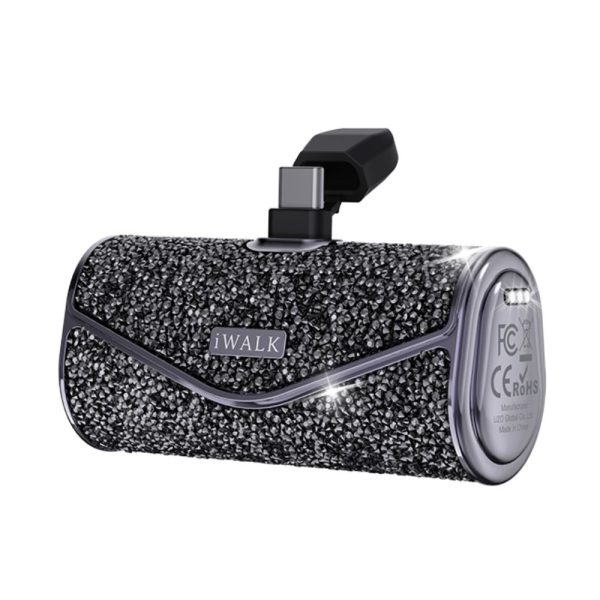 iWalk LinkPod 5000S Capacity: 5000mAh(3.6V / 18Wh) Power Bank With Type C - Diamond Black