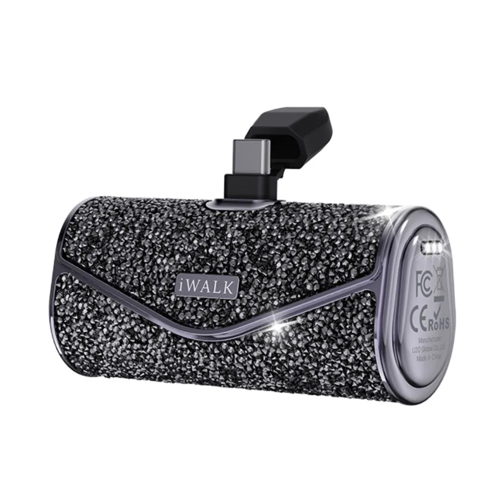 iWalk LinkPod 5000S Capacity: 5000mAh(3.6V / 18Wh) Power Bank With Type C - Diamond Black - Image 1