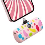 IWalk LinkPod P- Pattern 4800mAh, LCD Display, Fast Charger Function Lightning Power Bank - Pink(Bubble) - Image 2