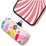 IWalk LinkPod P- Pattern 4800mAh, LCD Display, Fast Charger Function Lightning Power Bank - Pink(Bubble)
