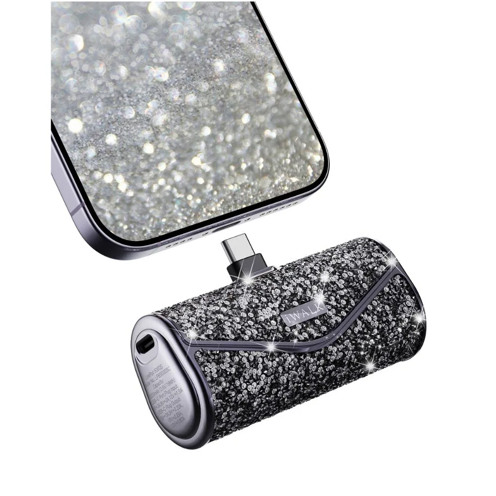 iWalk LinkPod 5000S Capacity: 5000mAh(3.6V / 18Wh) Power Bank With Type C - Diamond Black - Image 2
