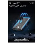 IWalk Scorpion Pro Built- In Cable 10,000mAh(3.7V / 37WH) Power Bank - Black - Image 4