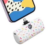 IWalk LinkPod P- Pattern 4800mAh, LCD Display, Fast Charger Function Lightning Power Bank - White(Candy) - Image 2